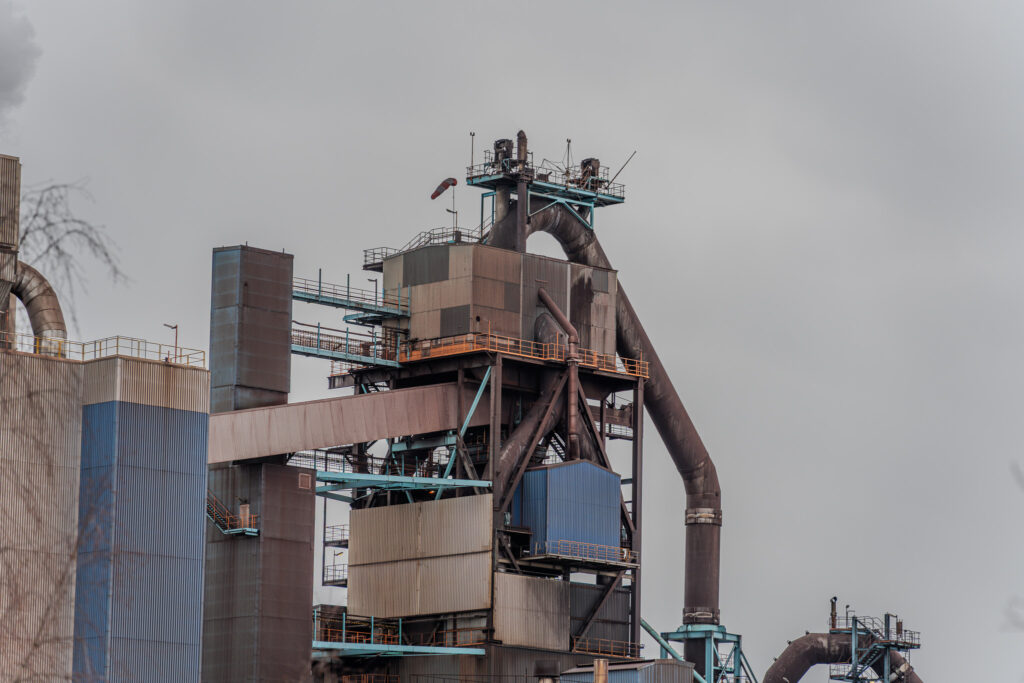 A close up photograph of the top of the blast furnace located in Luleå.