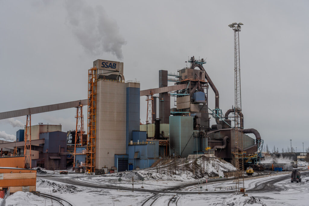 An overview photo of the Luleå SSAB blast furnace