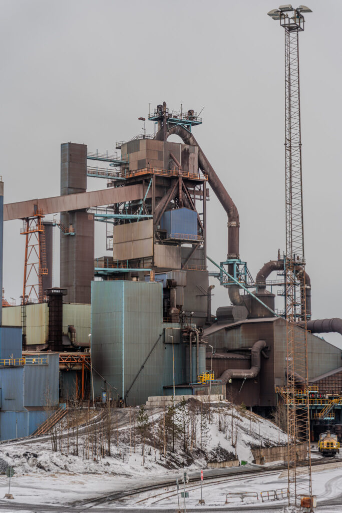 A photo of the SSAB blast furnace in Luleå