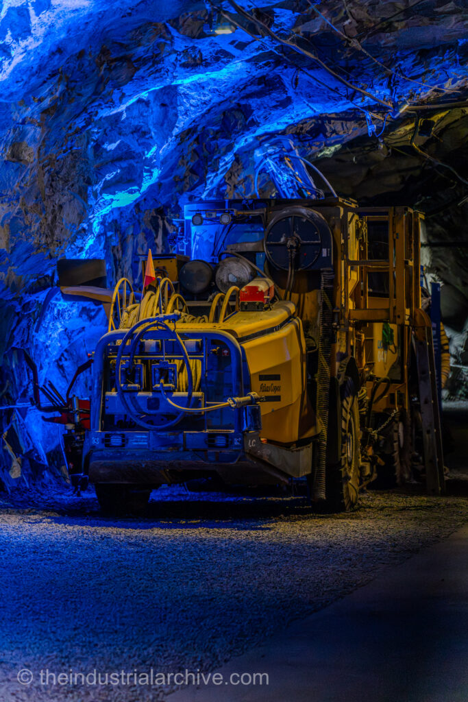 Photograph of a mining vehicle in the LKAB mine