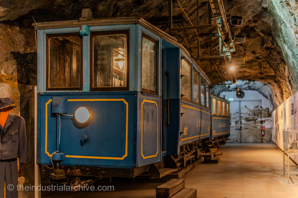 Old tram in the LKAB mine museum